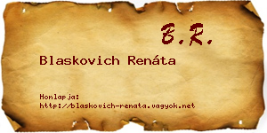 Blaskovich Renáta névjegykártya