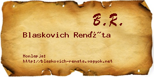 Blaskovich Renáta névjegykártya