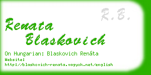 renata blaskovich business card