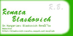 renata blaskovich business card